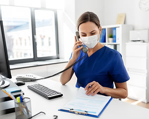 Nurse with Protective Mask