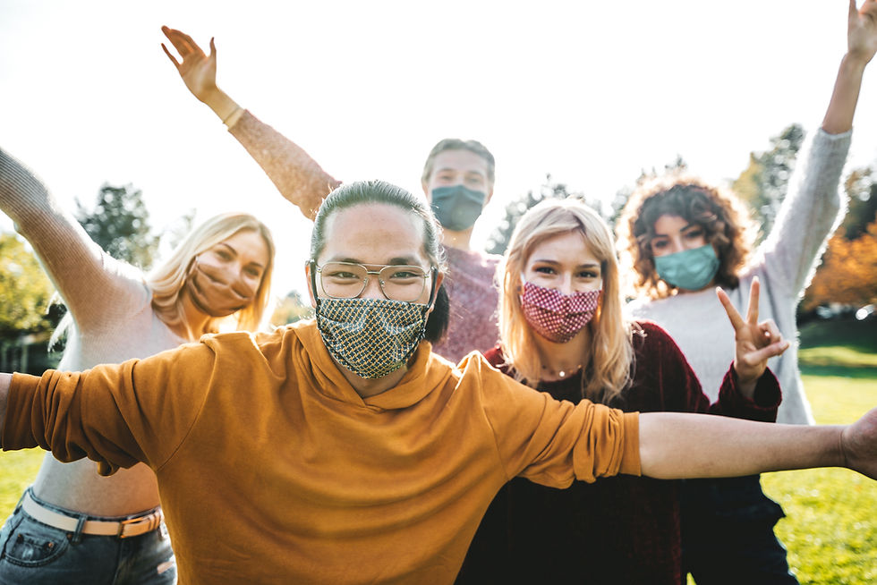 Group Wearing Masks