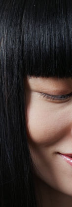 Black Hair and Bangs