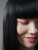 Black Hair and Bangs