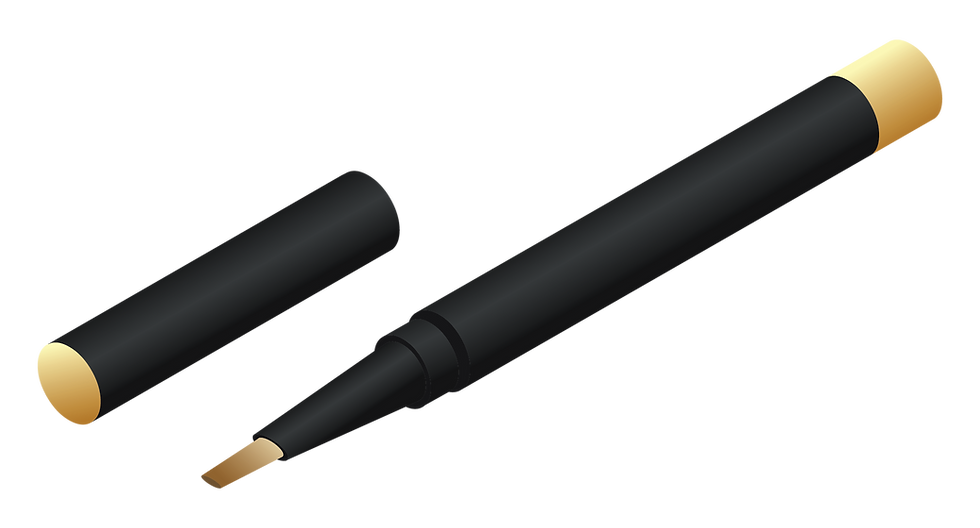 Black marker pen.