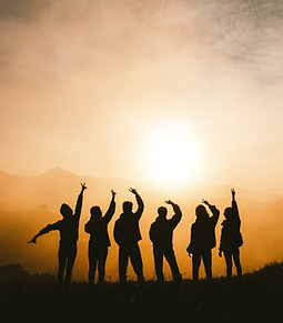Silhouette with Mountains