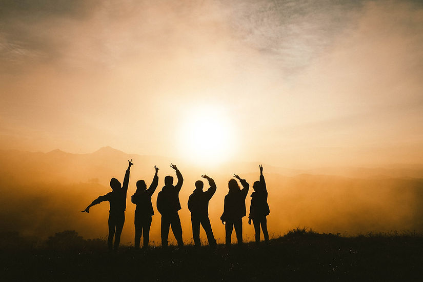 Silhouette with Mountains