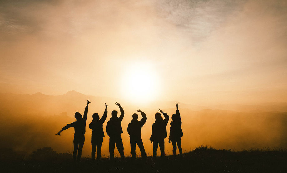 Silhouette with Mountains