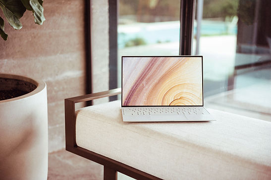 Laptop photo composition