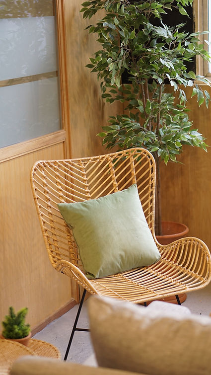 Coin fauteuil en osier