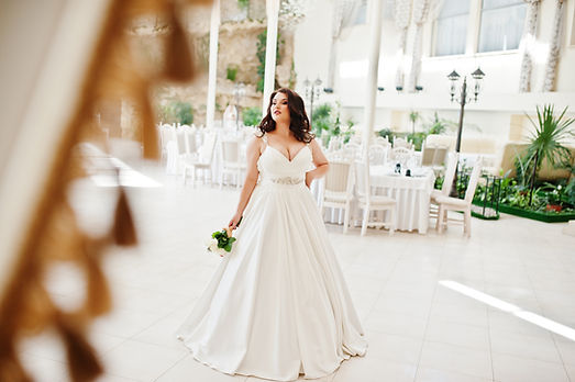 Novia con vestido elegante