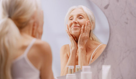 Woman Reflecting Mirror