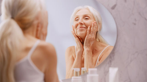 Woman Reflecting Mirror