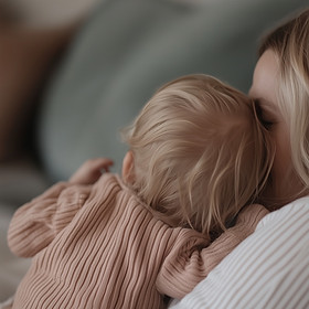 Mother Hugging Baby