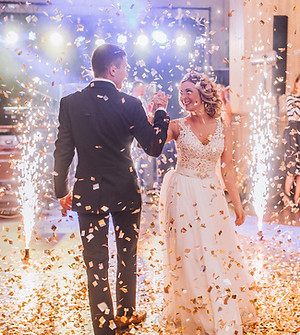 Confetti Show at the Wedding