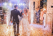 Confetti Show at the Wedding