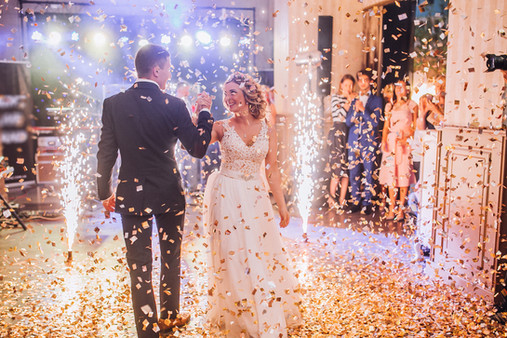 Confetti Show at the Wedding