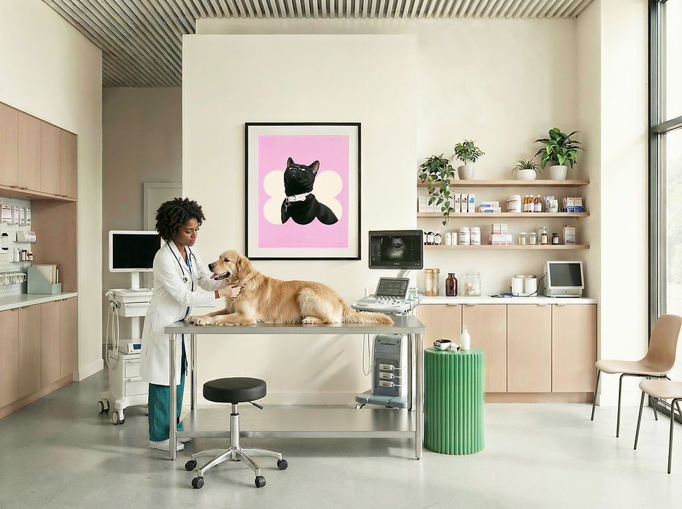Veterinarian Examining Dog