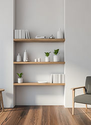 Armchair and Shelves