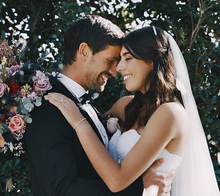 Wedding Couple Embrace