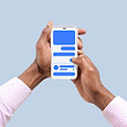 Hands Holding Smartphone