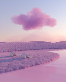 Pink Landscape Scene