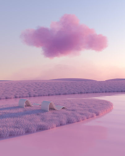 Pink Landscape Scene