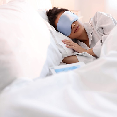Sleeping with Eye Mask