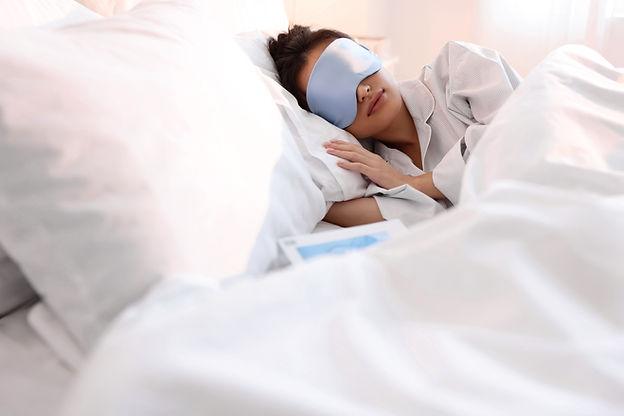 Sleeping with Eye Mask