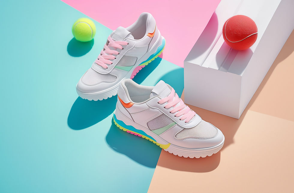 Stylish Sneakers Display