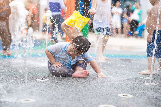 Spelen in het water