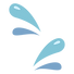 Gotas de agua azules