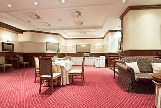 Interior of a hotel lobby