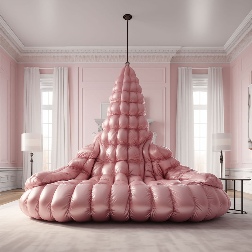 Meubles capitonnés roses