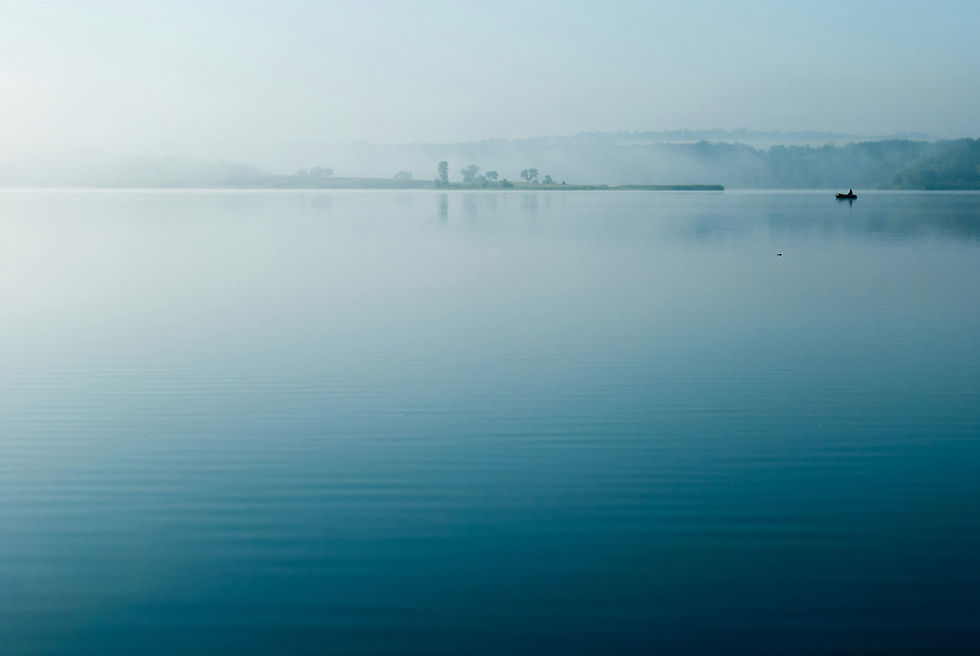 Serene Misty Lake