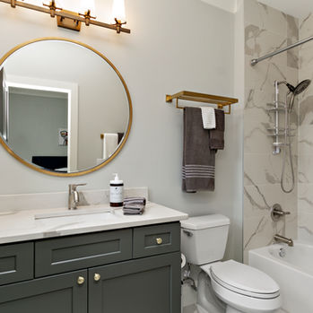 Marble Counters & Shower Bathroom