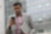 Hombre de negocios, con, teléfono móvil