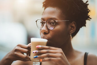 Sipping Coffee Cup