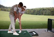 Lezione di golf all'aperto