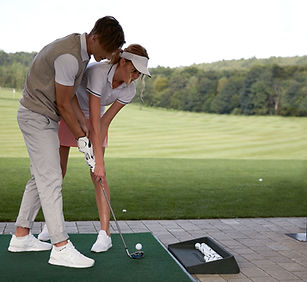 Couple Playing Golf