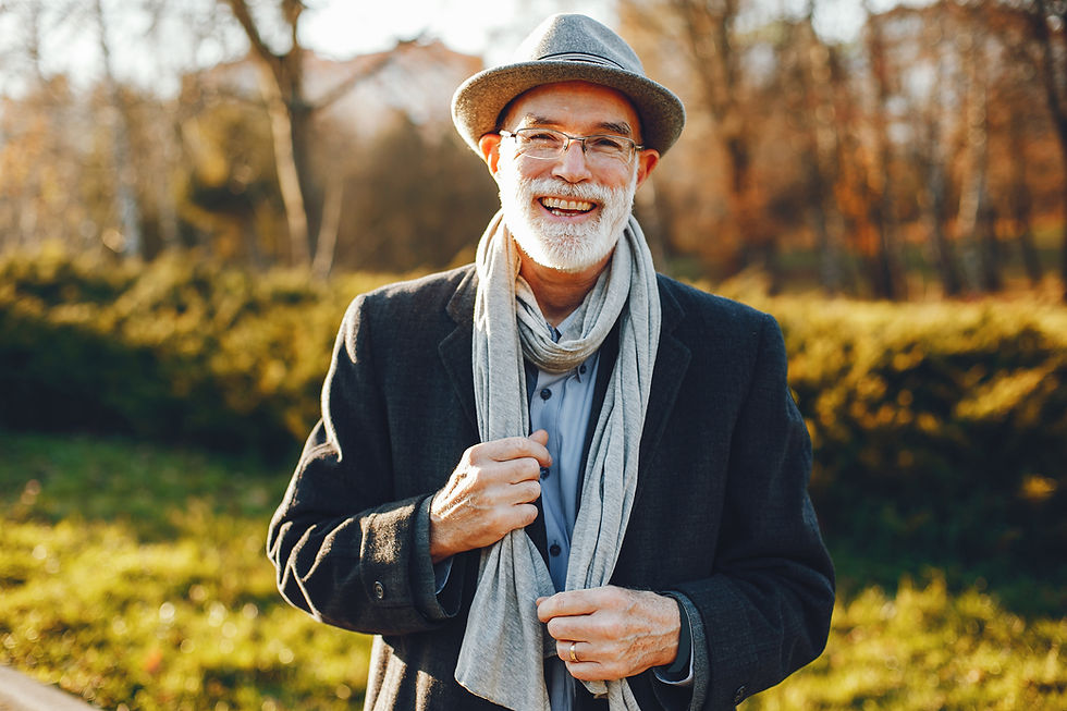 Homme avec foulard