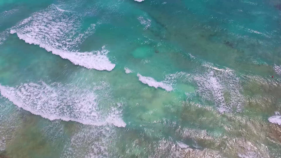 Vistas aéreas de las olas del océano