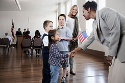 Politician Greeting Children