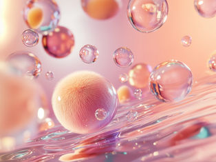 Drops of Clean Water Floating