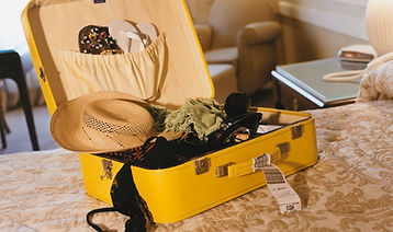 Open Yellow Suitcase
