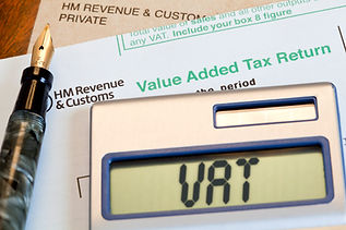 VAT tax return document and pen