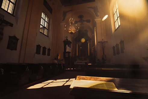Sunlit Church Interior