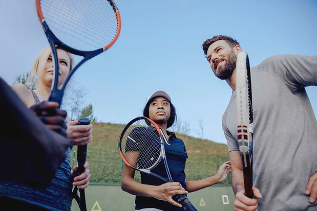 Rassemblement de joueurs de tennis