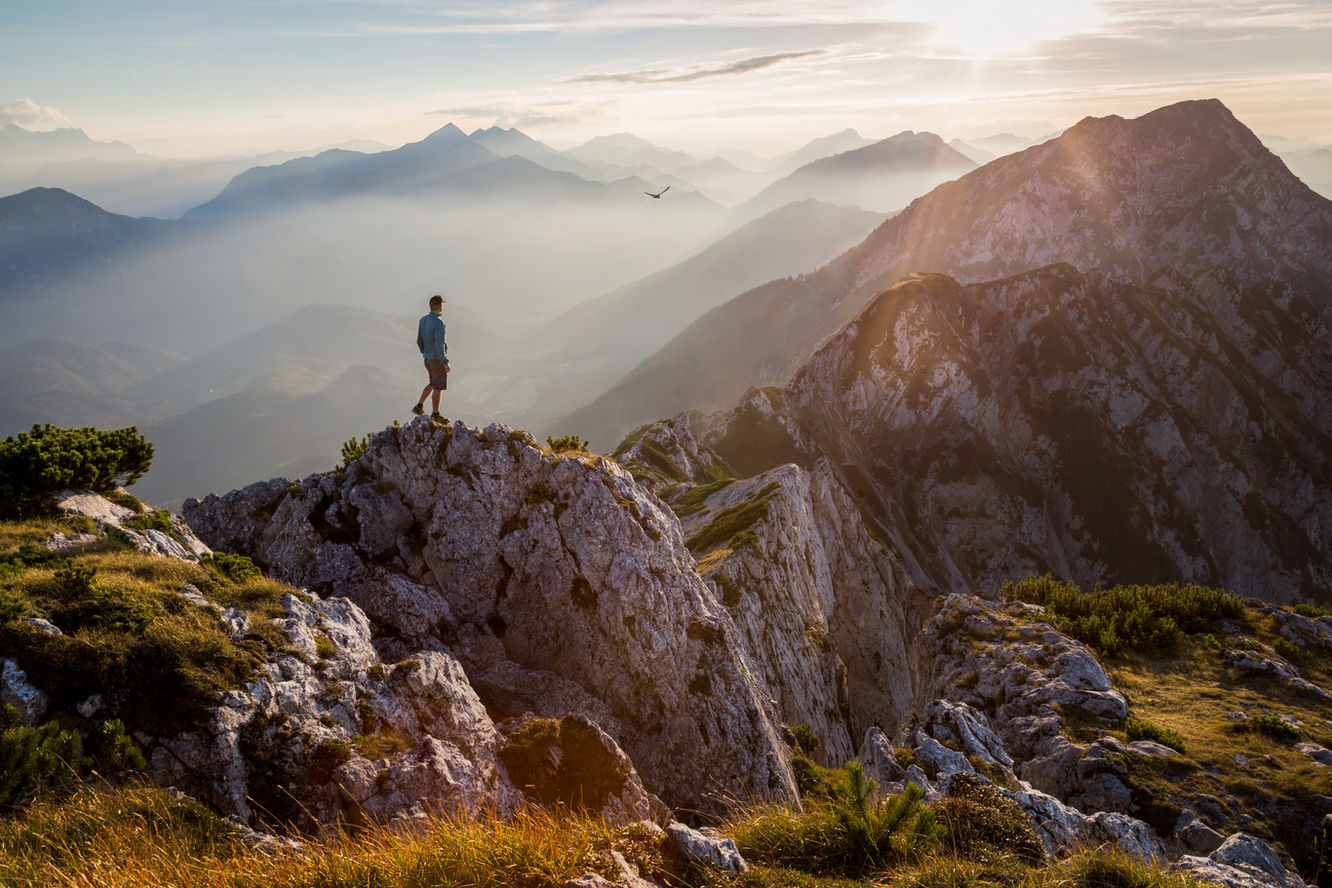 Man in the mountains