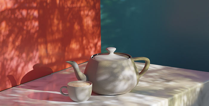 Theepot en kopje