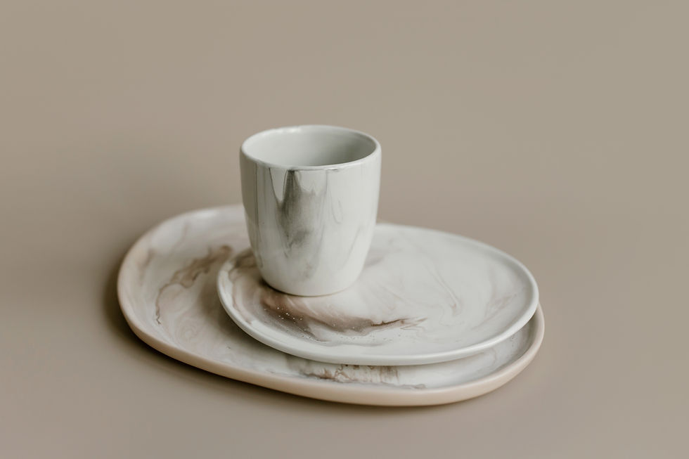 Marmeren design servies