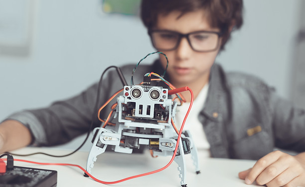 Boy with DIY Robot