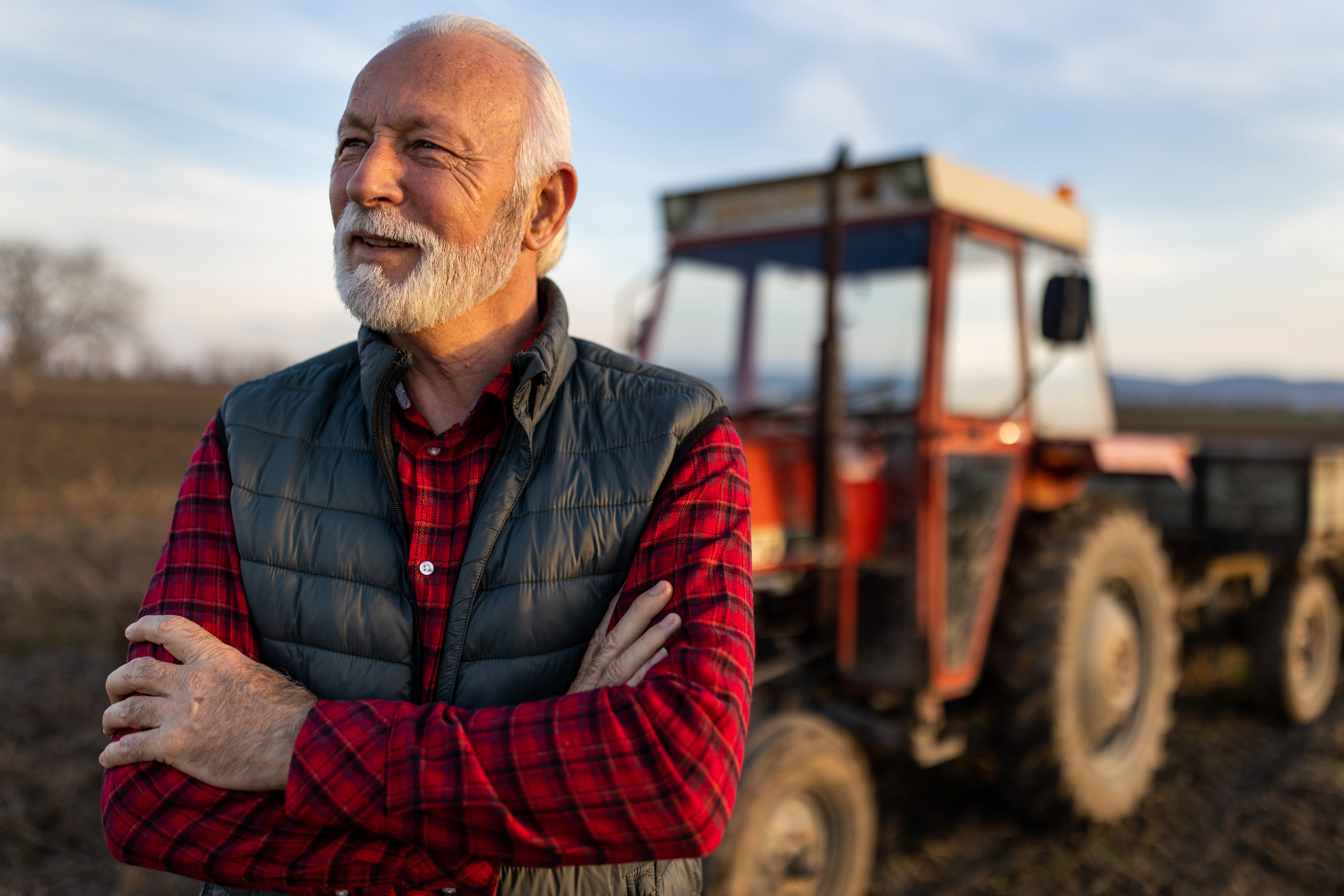 Farmer with Tractor