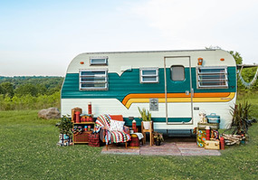 Wohnmobil an Land